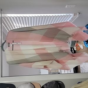 Pink, Grey, White Plaid Rowana One Size